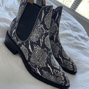 Women’s Coach Snakeskin Chelsea Booties